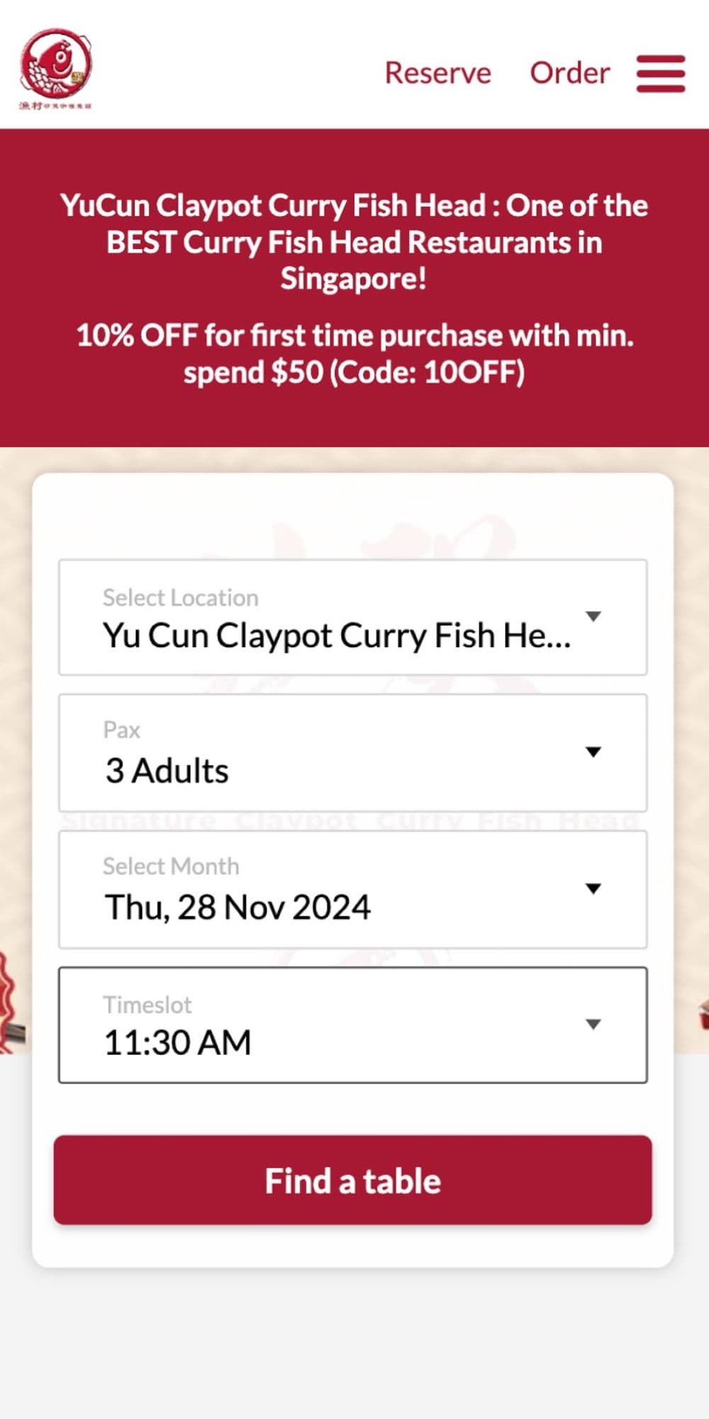 Yu Cun Curry Fishead