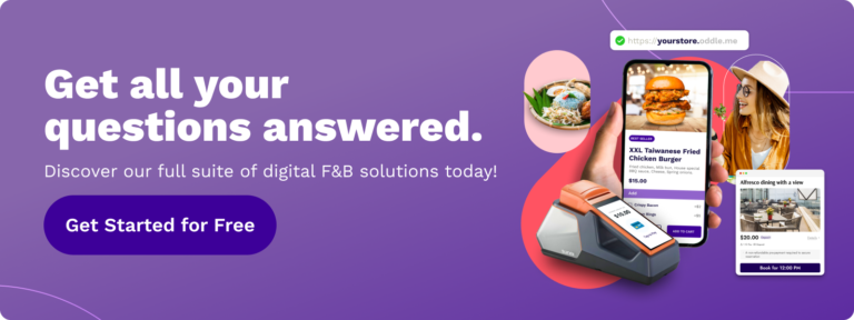 Oddle Digital F&B Solutions and Free Reservation System
