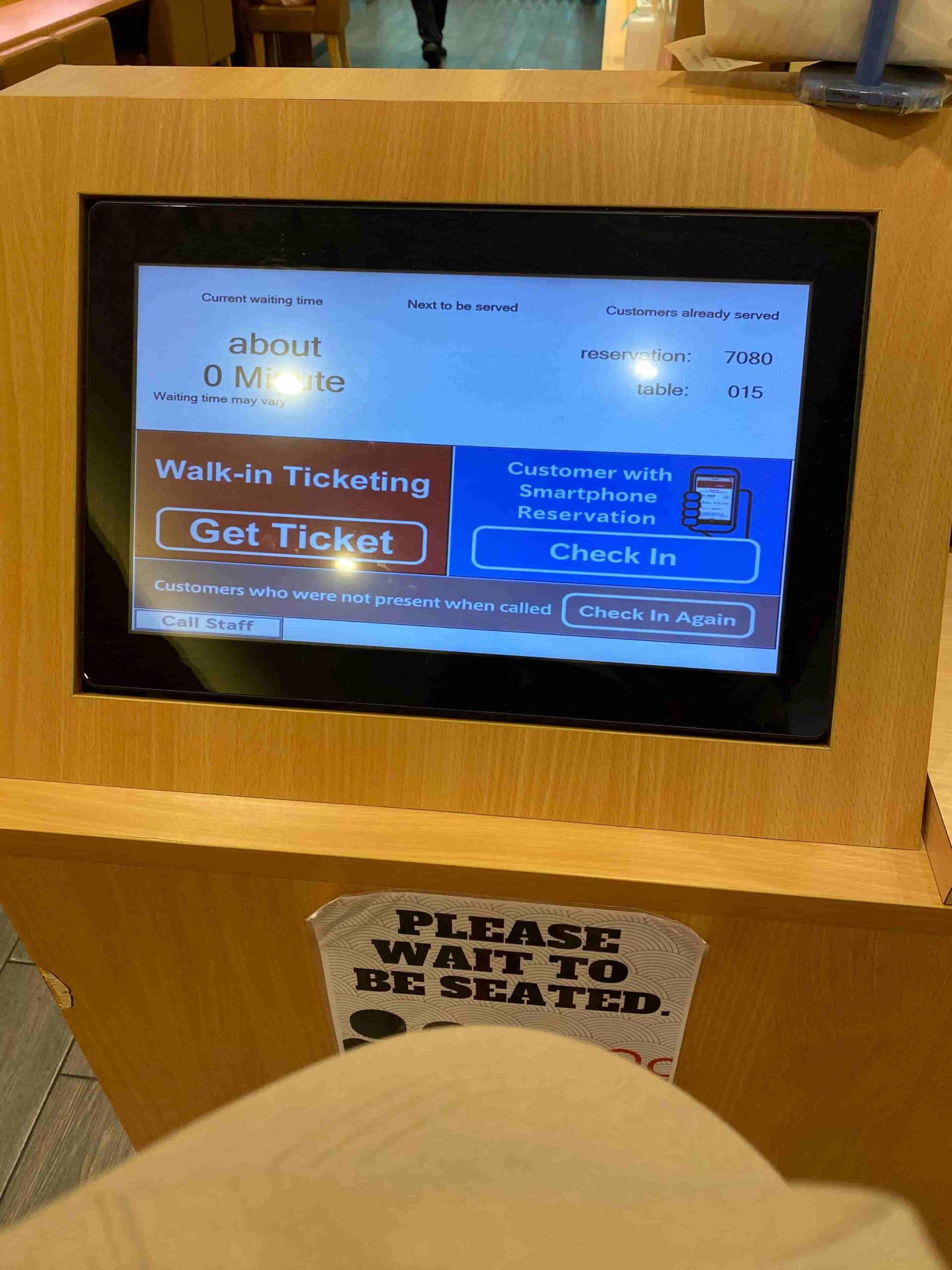 Queue Ticket Machine