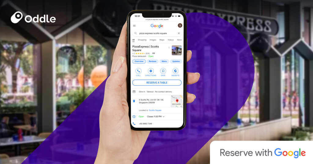 Oddle partners with 'Reserve with Google'